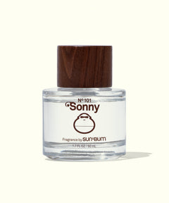 Sonny No. 101 fragrance bottle with wooden cap, fresh scent to smell like summer by Sun Bum
