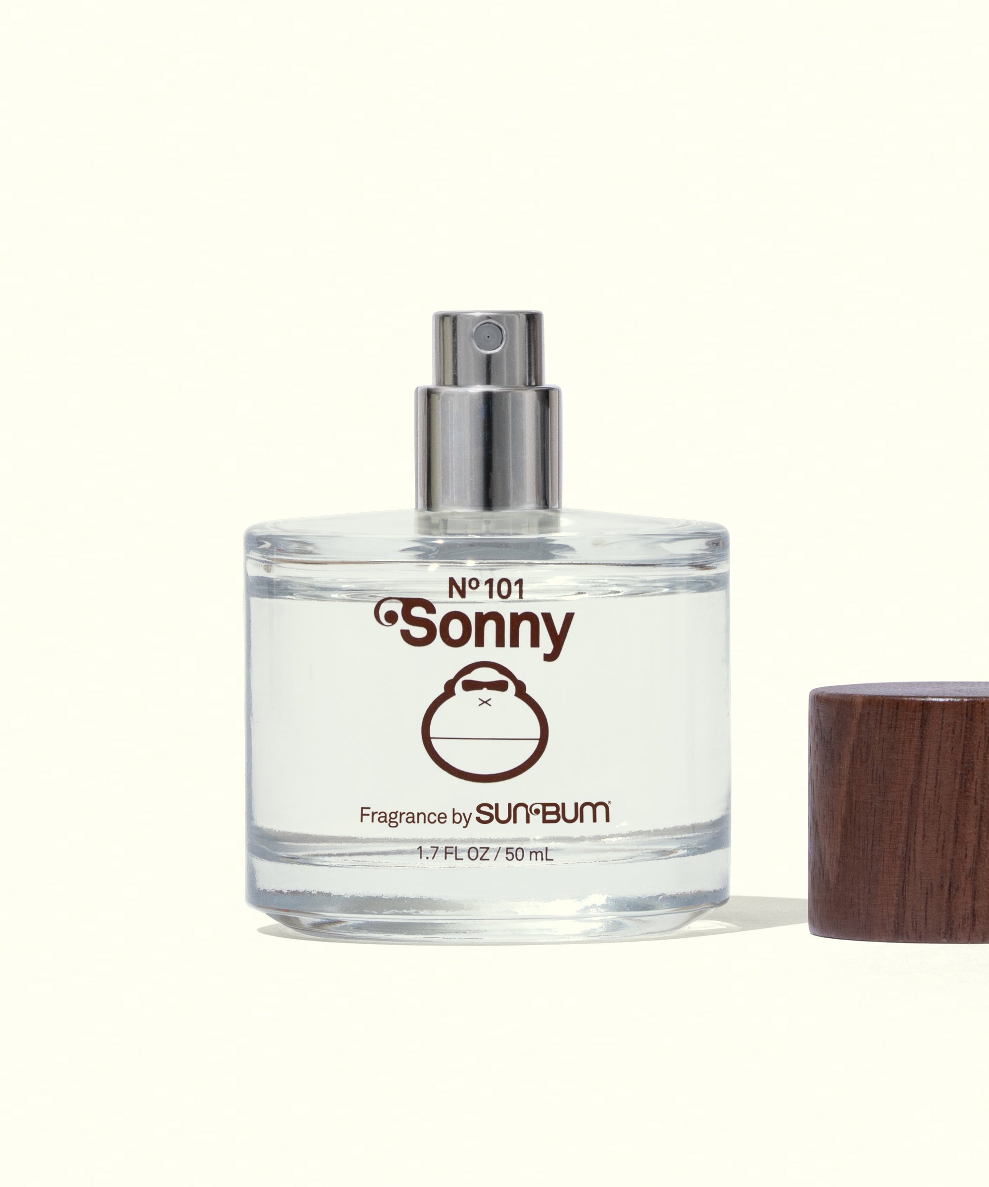 Sonny No. 101 fragrance bottle with wooden cap, smell like summer all year round by Sun Bum.