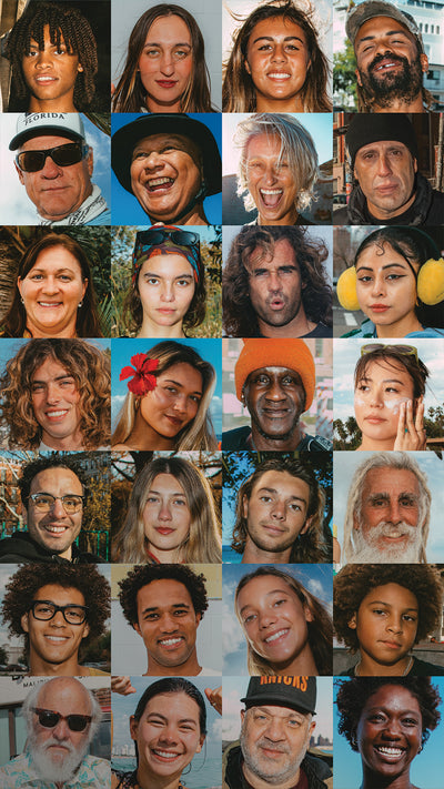 Grid of diverse faces with various hairstyles and expressions